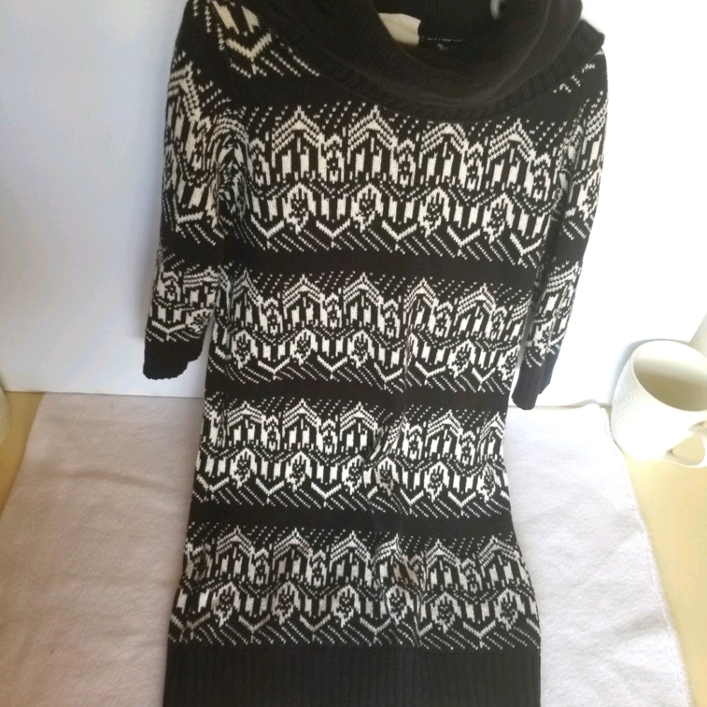 Cowell Neck Sweater Dress